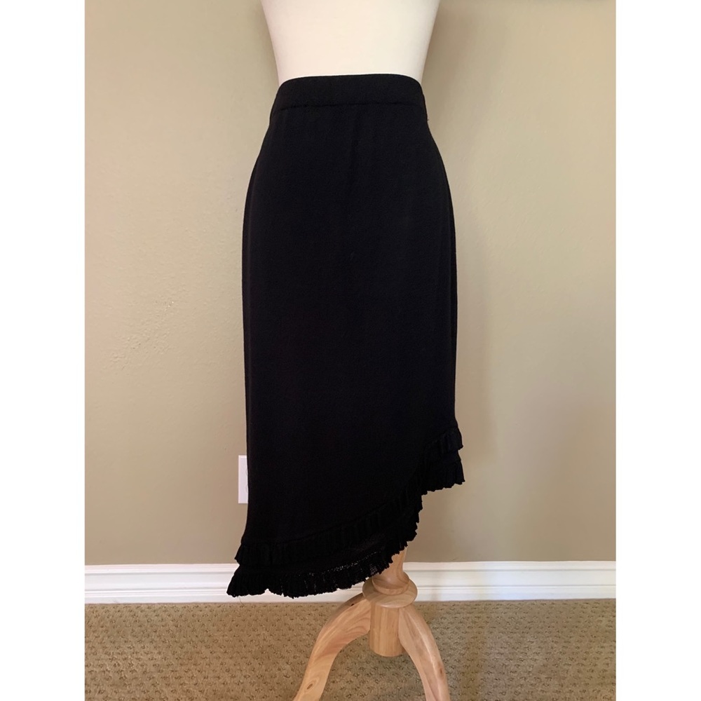 St. John Evening Asymmetrical Black Skirt